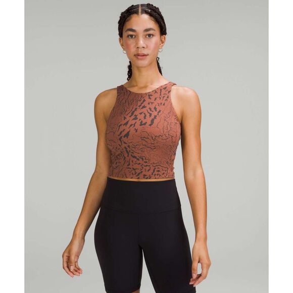 lululemon athletica Tops - Lululemon Align High-Neck Tank Size 6 Camo Contour Jacquard Ancient Copper NWOT